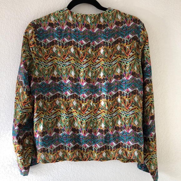 WON HUNDRED SHORT SILK BLOUSE/jacket - Picture 2 of 9